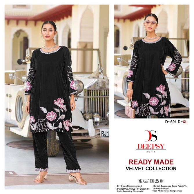 D 601 A To D By Deepsy Winter Wear Velvet Pakistani Top With Bottom Wholesale Price In Surat